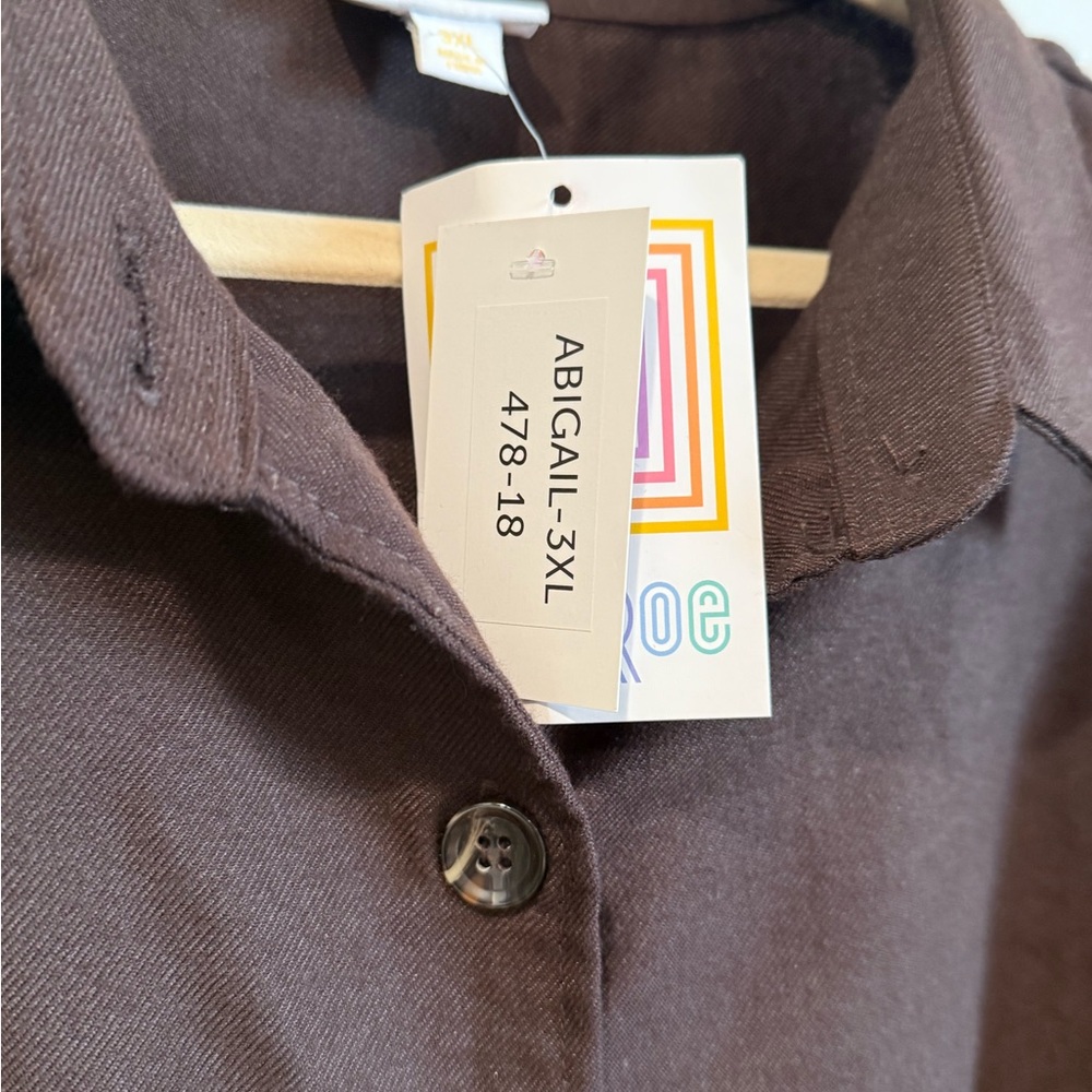 LuLaRoe Chocolate Brown Trench Coat